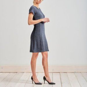 Brass Clothing The Work Dress Short Sleeve Gray